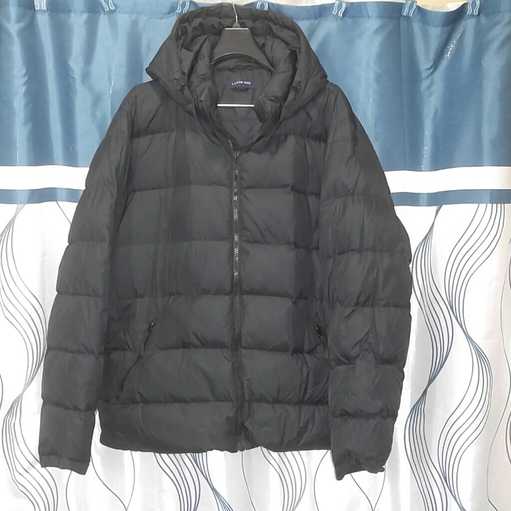 Lands' End black mens jacket - size XXL